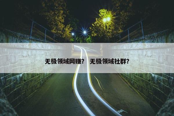 无极领域网赚？ 无极领域社群？