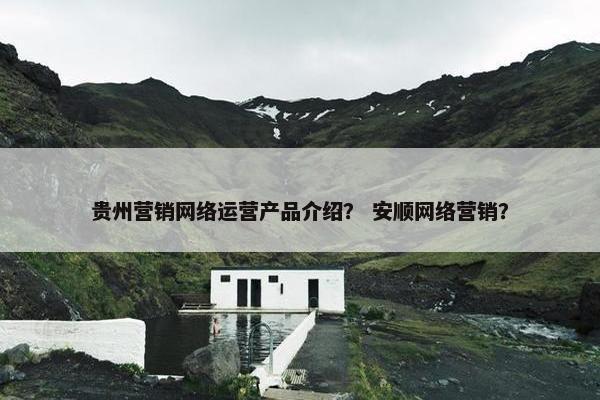 贵州营销网络运营产品介绍？ 安顺网络营销？