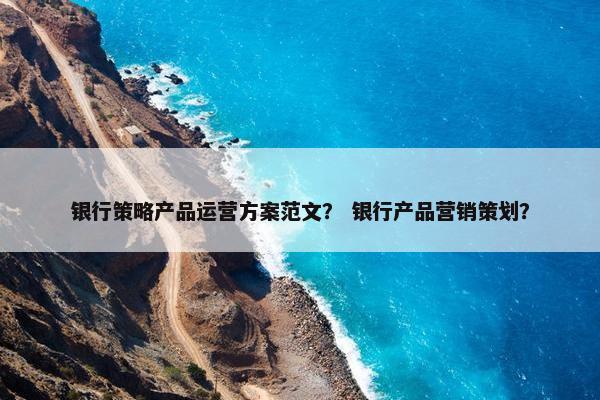 银行策略产品运营方案范文？ 银行产品营销策划？