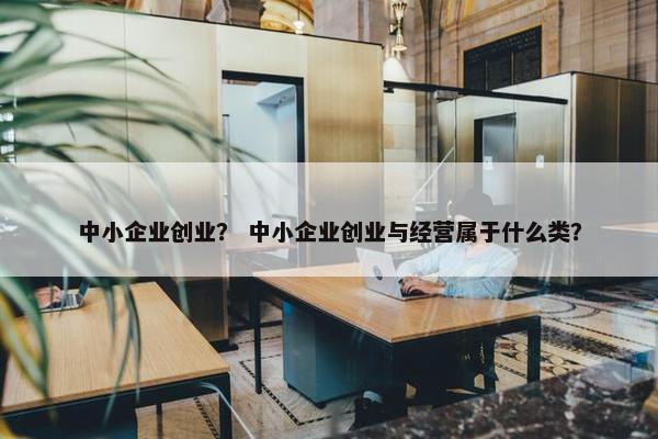 中小企业创业？ 中小企业创业与经营属于什么类？