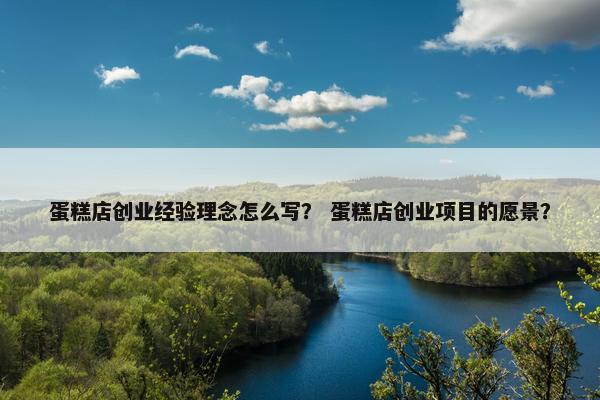 蛋糕店创业经验理念怎么写？ 蛋糕店创业项目的愿景？