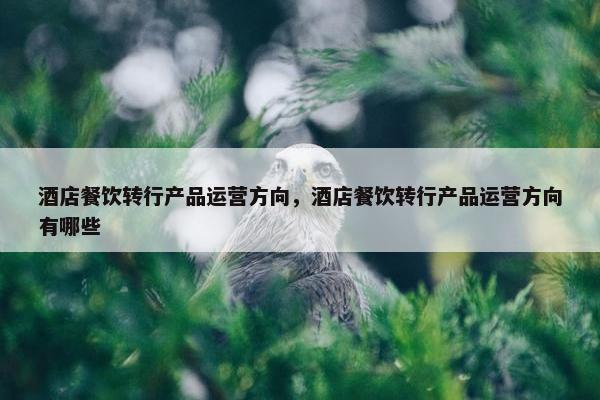 酒店餐饮转行产品运营方向，酒店餐饮转行产品运营方向有哪些