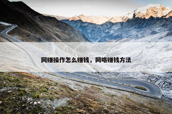 网赚操作怎么赚钱，网咯赚钱方法