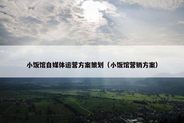 小饭馆自媒体运营方案策划（小饭馆营销方案）