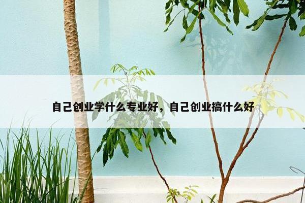 自己创业学什么专业好，自己创业搞什么好