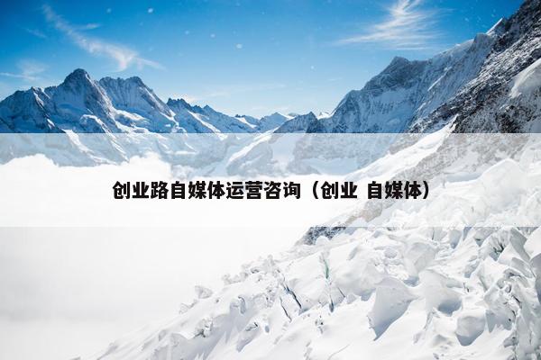 创业路自媒体运营咨询（创业 自媒体）