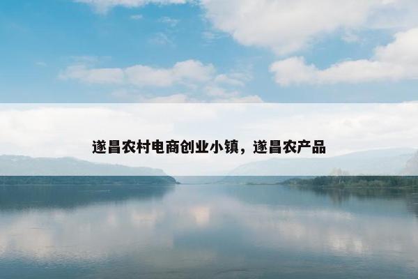 遂昌农村电商创业小镇，遂昌农产品