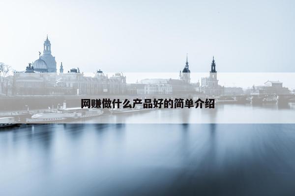 网赚做什么产品好的简单介绍