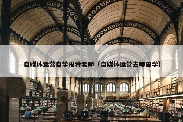 自媒体运营自学推荐老师（自媒体运营去哪里学）