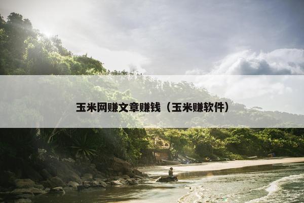玉米网赚文章赚钱（玉米赚软件）