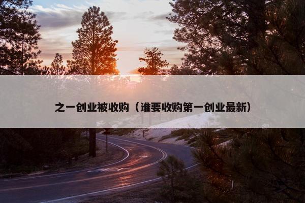 之一创业被收购（谁要收购第一创业最新）