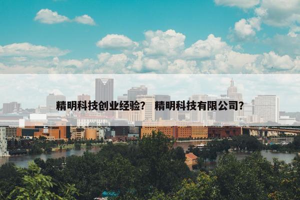 精明科技创业经验？ 精明科技有限公司？