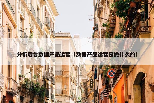 分析后台数据产品运营（数据产品运营是做什么的）