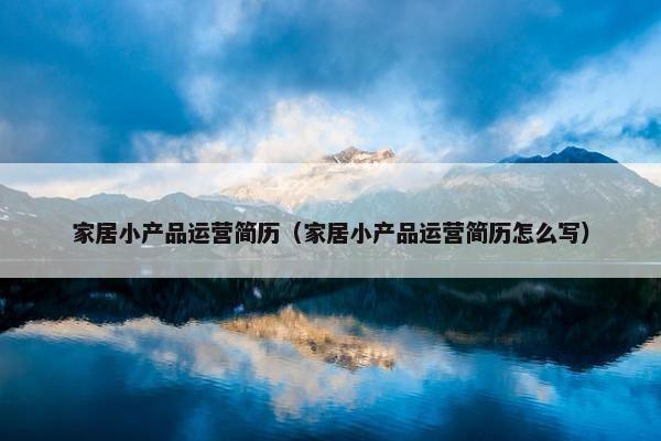 家居小产品运营简历（家居小产品运营简历怎么写）