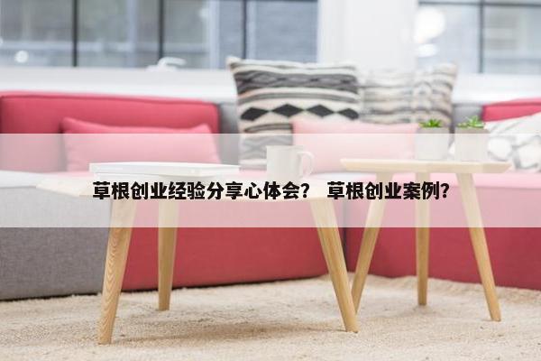 草根创业经验分享心体会？ 草根创业案例？