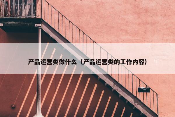 产品运营类做什么（产品运营类的工作内容）