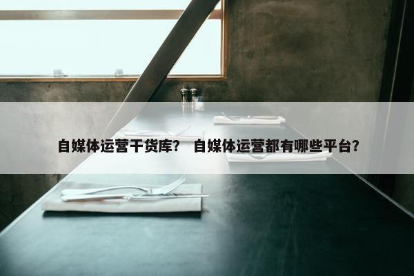 自媒体运营干货库？ 自媒体运营都有哪些平台？