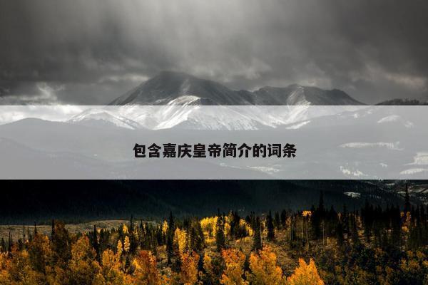 包含嘉庆皇帝简介的词条