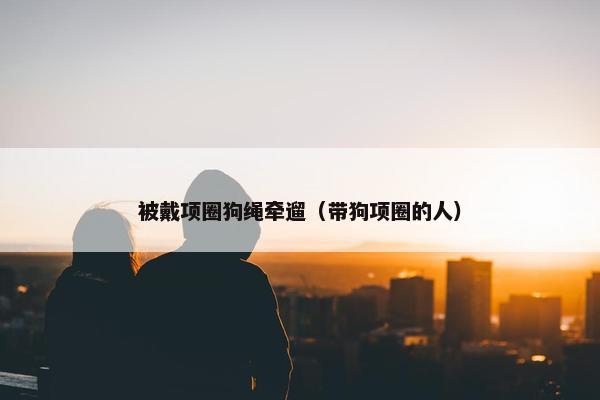 被戴项圈狗绳牵遛（带狗项圈的人）