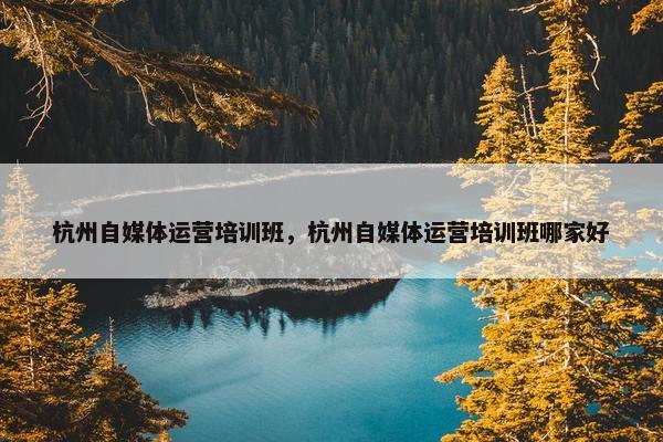 杭州自媒体运营培训班，杭州自媒体运营培训班哪家好