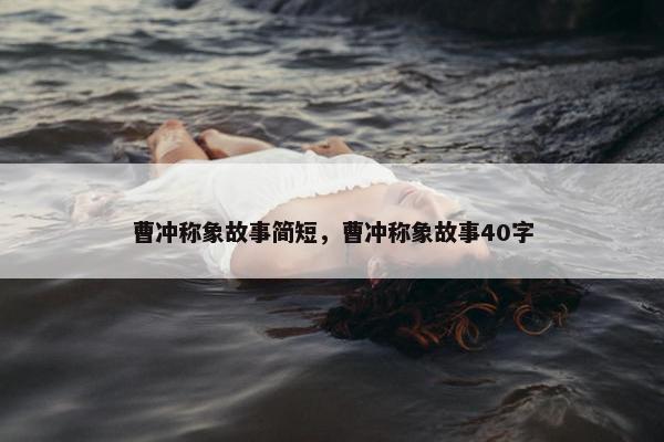 曹冲称象故事简短，曹冲称象故事40字