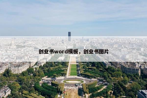 创业书word模板，创业书图片