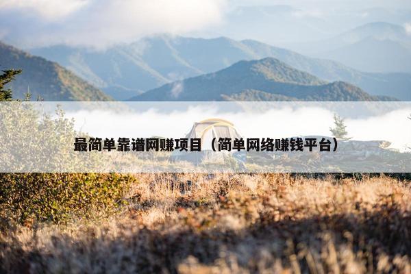 最简单靠谱网赚项目（简单网络赚钱平台）