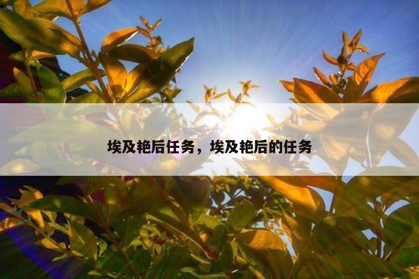 埃及艳后任务，埃及艳后的任务