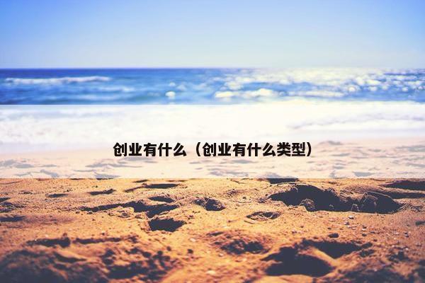 创业有什么（创业有什么类型）