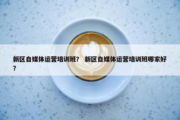 新区自媒体运营培训班？ 新区自媒体运营培训班哪家好？