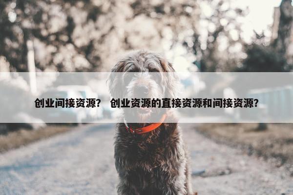 创业间接资源？ 创业资源的直接资源和间接资源？