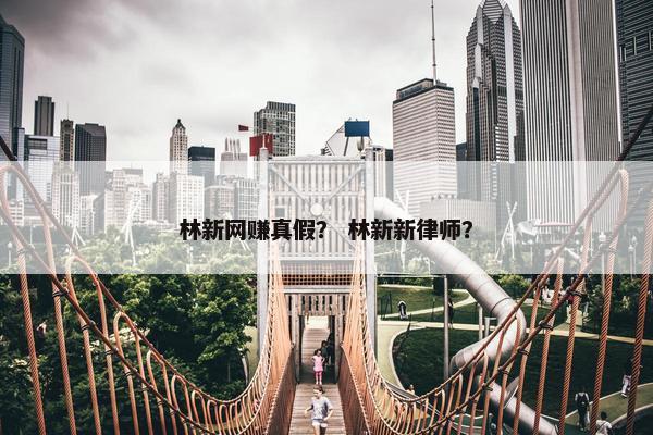 林新网赚真假? 林新新律师?