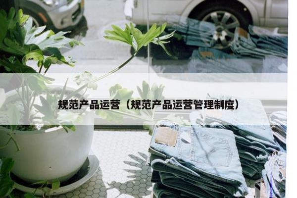 规范产品运营(规范产品运营管理制度)