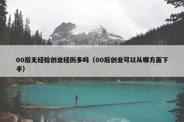 00后无经验创业经历多吗（00后创业可以从哪方面下手）