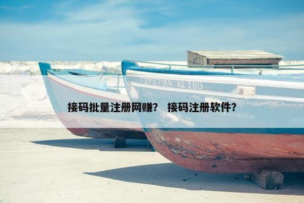 接码批量注册网赚？ 接码注册软件？