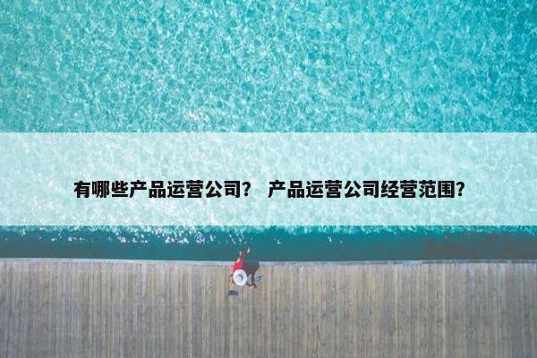 有哪些产品运营公司？ 产品运营公司经营范围？