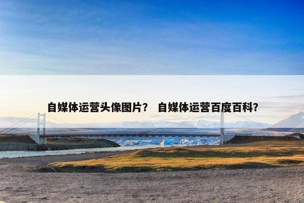 自媒体运营头像图片？ 自媒体运营百度百科？