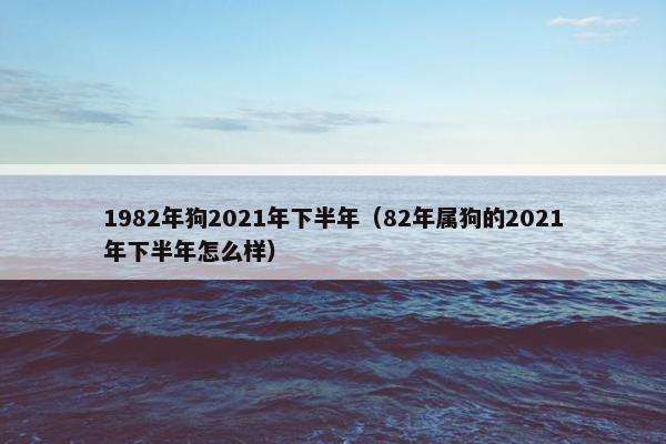 1982年狗2021年下半年（82年属狗的2021年下半年怎么样）