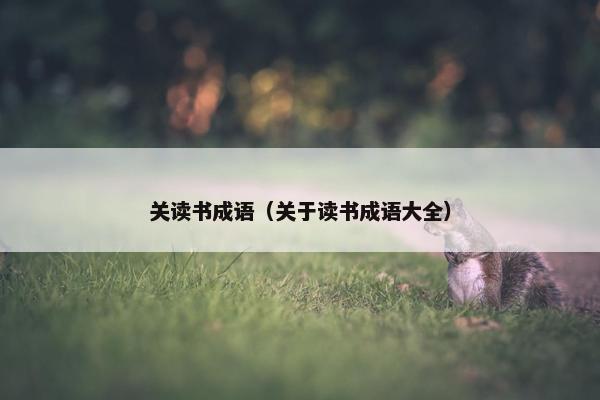 关读书成语(关于读书成语大全)
