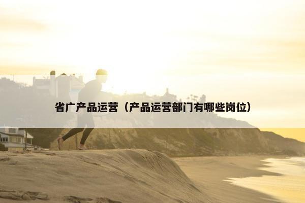 省广产品运营（产品运营部门有哪些岗位）