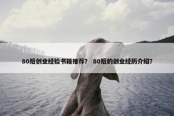 80后创业经验书籍推荐? 80后的创业经历介绍?