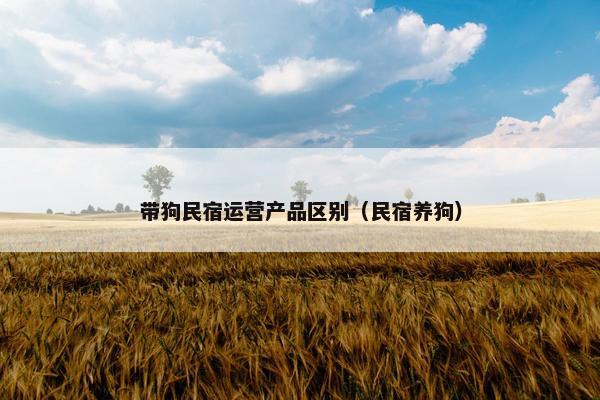 带狗民宿运营产品区别(民宿养狗)