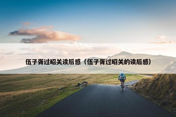 伍子胥过昭关读后感（伍子胥过昭关的读后感）