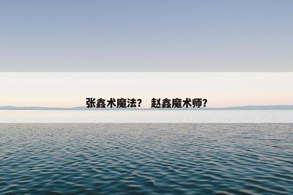 张鑫术魔法？ 赵鑫魔术师？