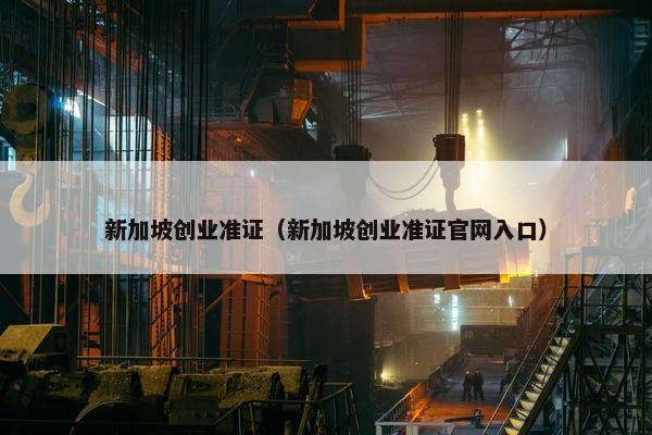 新加坡创业准证（新加坡创业准证官网入口）