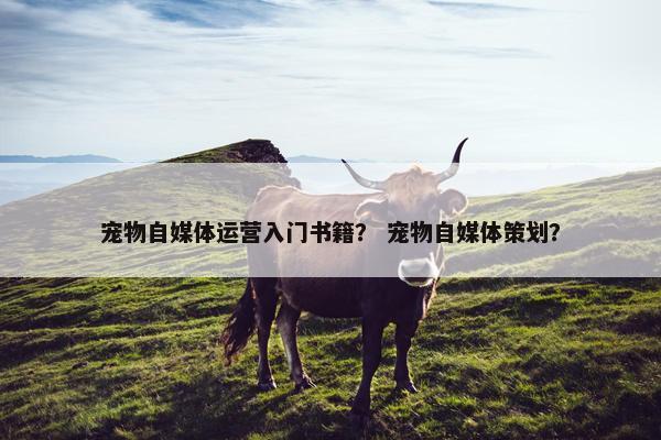 宠物自媒体运营入门书籍？ 宠物自媒体策划？