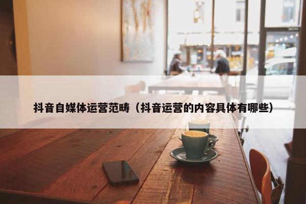 抖音自媒体运营范畴（抖音运营的内容具体有哪些）