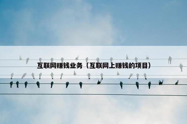 互联网赚钱业务（互联网上赚钱的项目）