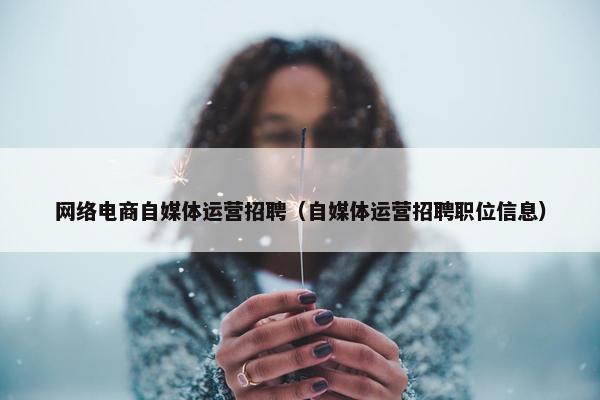 网络电商自媒体运营招聘（自媒体运营招聘职位信息）