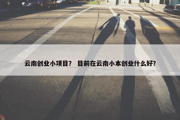 云南创业小项目? 目前在云南小本创业什么好? 云南创业小项目? 目前在云南小本创业什么好?